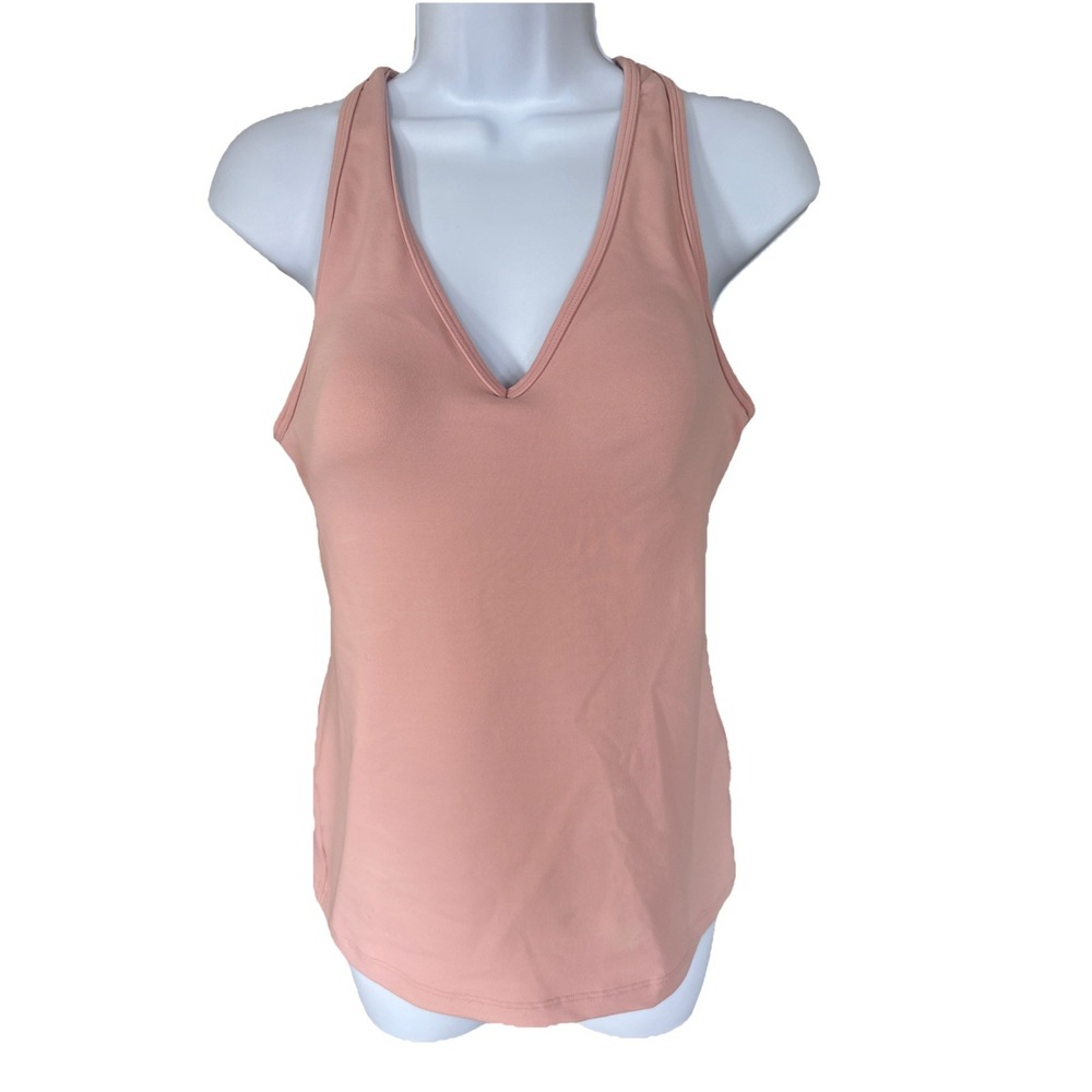 Victorias Secret VSX Medium Sports Tank Top With Underwire & Built In Bra Pink